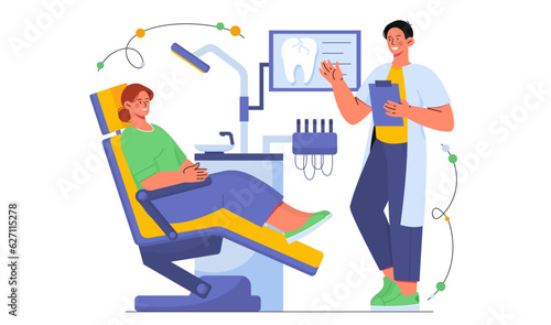 Dentistry clinic vector concept