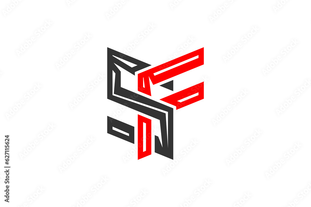 SF initial logo letter modern business consulting identity SF initial logo letter modern business consulting identity