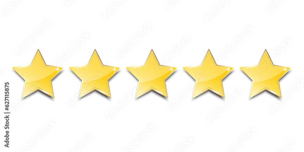 Five stars customer product rating. Vector illustration. EPS 10. Five stars customer product rating. Vector illustration. EPS 10.