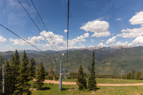 Riding Vail Colorado Gondola During Summer, Ski Town Off-Season