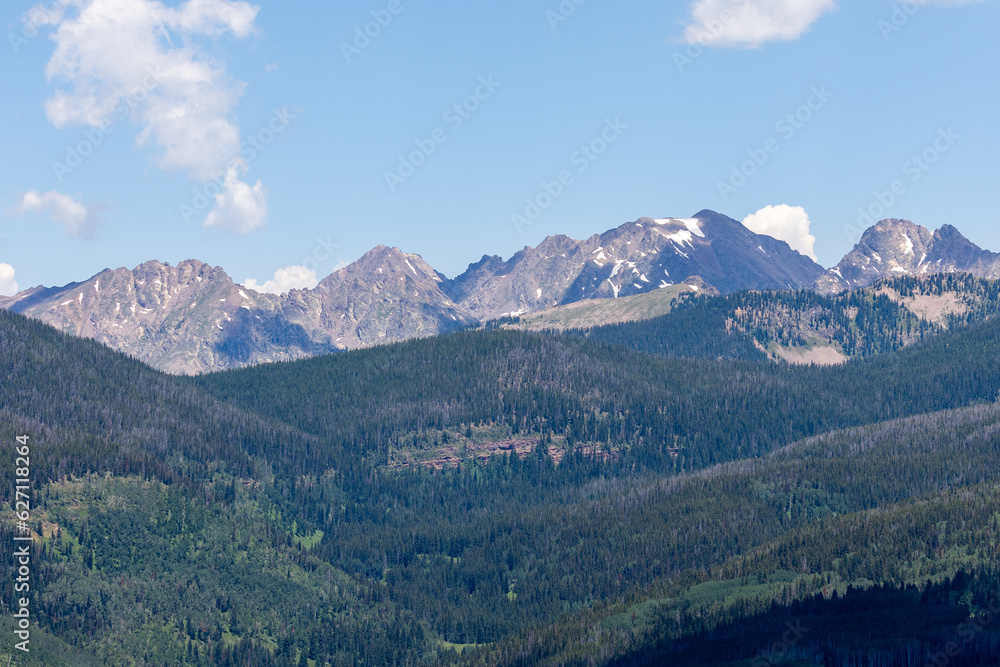Vail Colorado Landscapes, Mountains During Summer in Ski Town