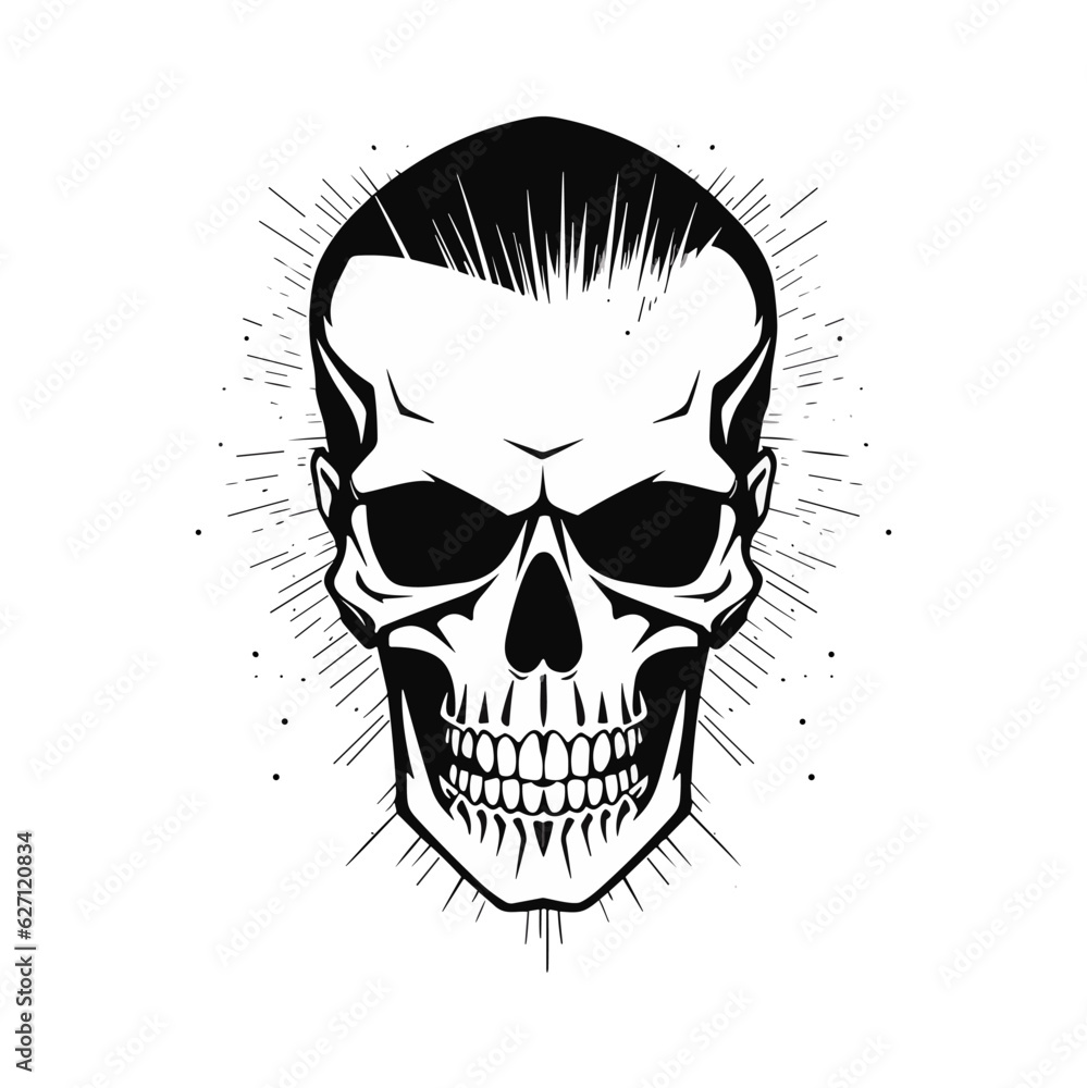 Artistic vector of a skull illustration. Suitable for tattoo, design, and logo. Artistic vector of a skull illustration. Suitable for tattoo, design, and logo.