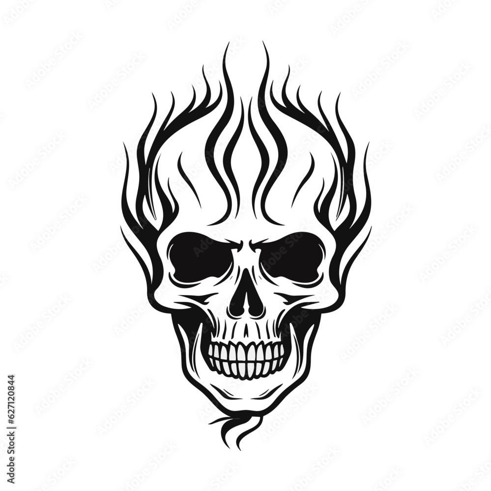 Artistic vector of a skull illustration. Suitable for tattoo, design, and logo. Artistic vector of a skull illustration. Suitable for tattoo, design, and logo.