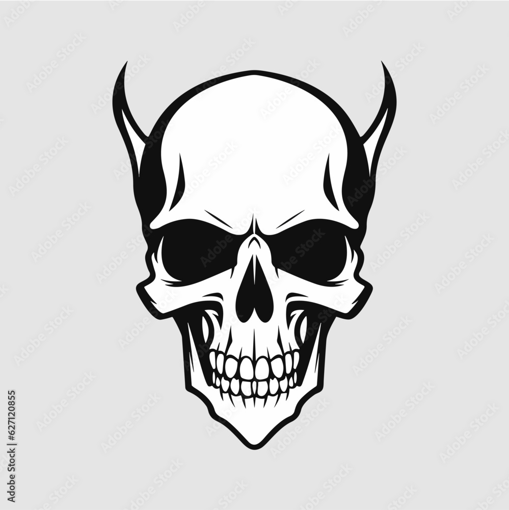 Artistic vector of a skull illustration. Suitable for tattoo, design, and logo. Artistic vector of a skull illustration. Suitable for tattoo, design, and logo.