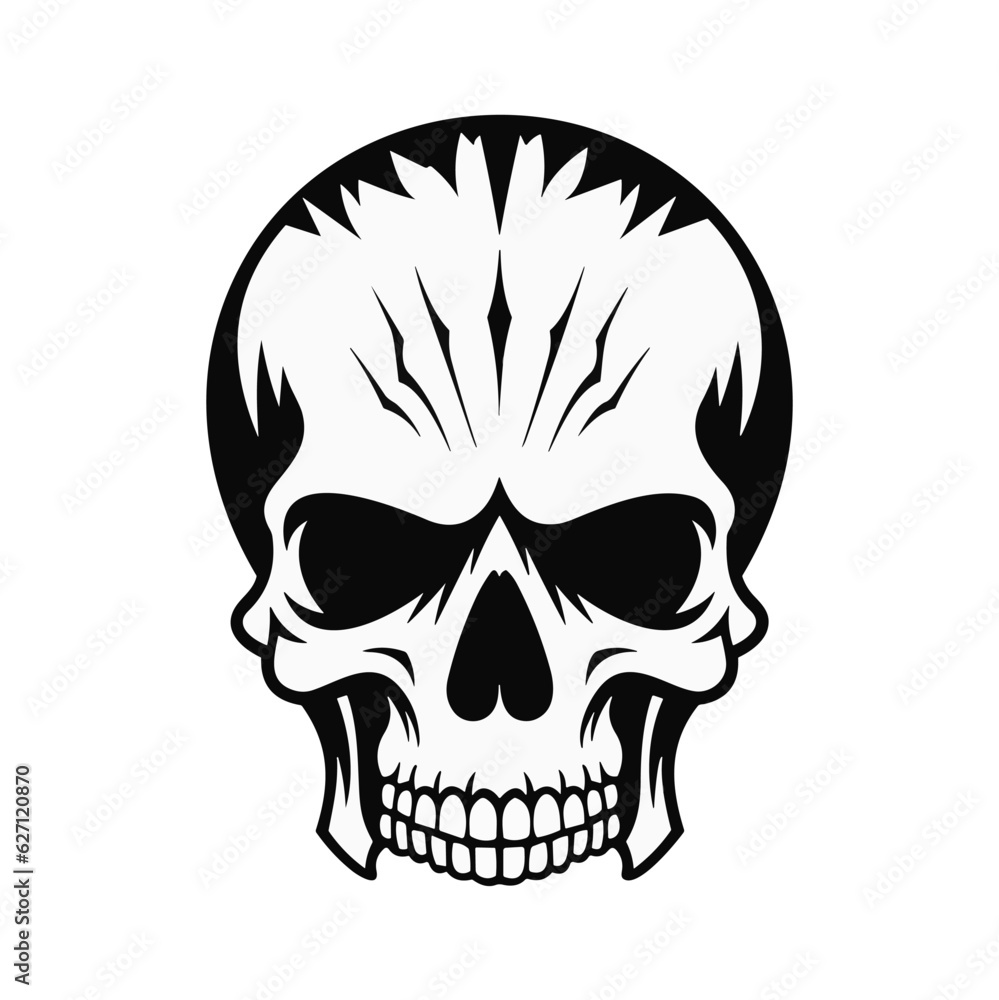 Artistic vector of a skull illustration. Suitable for tattoo, design, and logo. Artistic vector of a skull illustration. Suitable for tattoo, design, and logo.