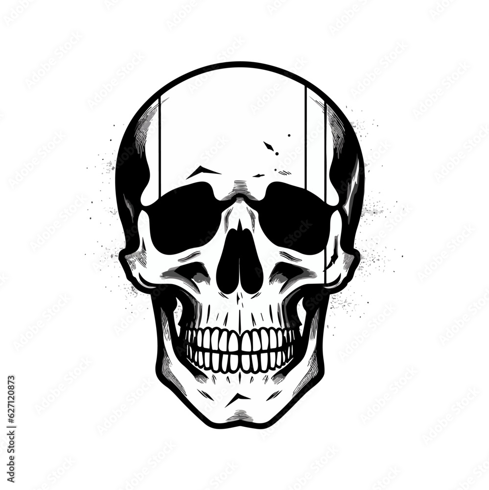 Artistic vector of a skull illustration. Suitable for tattoo, design, and logo. Artistic vector of a skull illustration. Suitable for tattoo, design, and logo.
