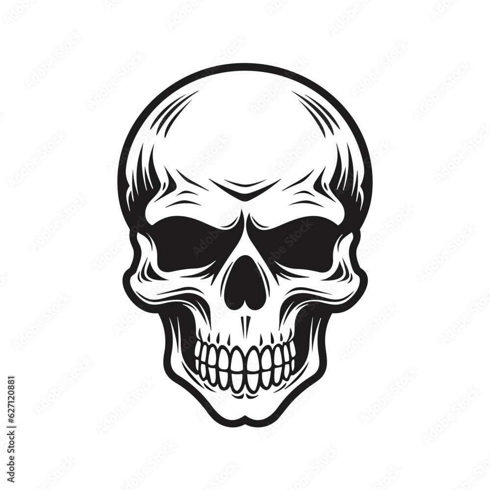 Artistic vector of a skull illustration. Suitable for tattoo, design, and logo. Artistic vector of a skull illustration. Suitable for tattoo, design, and logo.