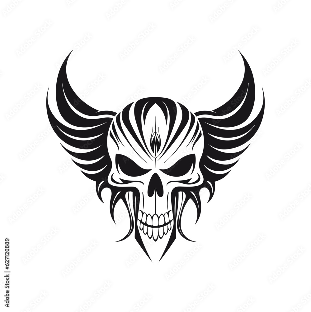 Artistic vector of a skull illustration. Suitable for tattoo, design, and logo. Artistic vector of a skull illustration. Suitable for tattoo, design, and logo.