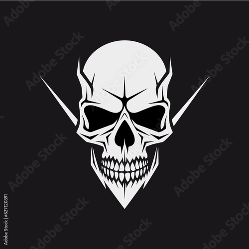 Artistic vector of a skull illustration. Suitable for tattoo, design, and logo.