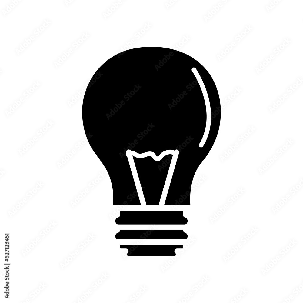 bulb icon line art design flat trendy style illustration on white background. bulb icon line art design flat trendy style illustration on white background.