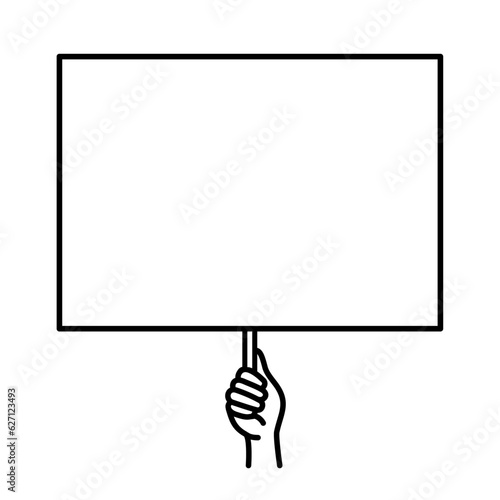 空白のプラカード　コピースペース