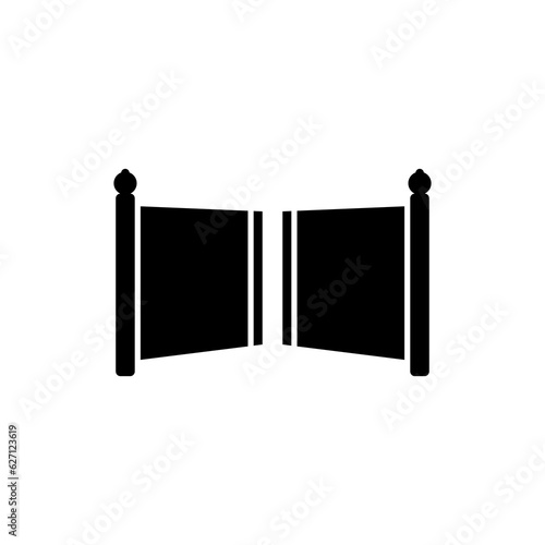 Gate icon,vector illustration. gate icon illustration isolated on White background,Flat illustration of gate..eps