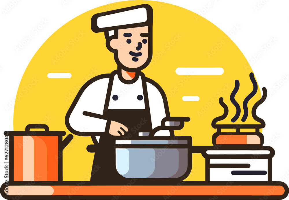 chef cooking in the kitchen chef cooking in the kitchen