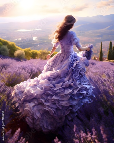 Get Lost in the Lushness of a Lavender Field  Immersed in Fragrant Purple Blooms