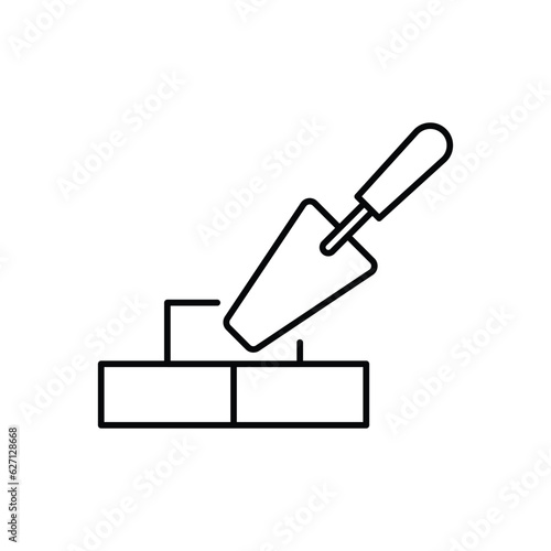 Trowel work tool icon design. isolated on white background. vector illustration