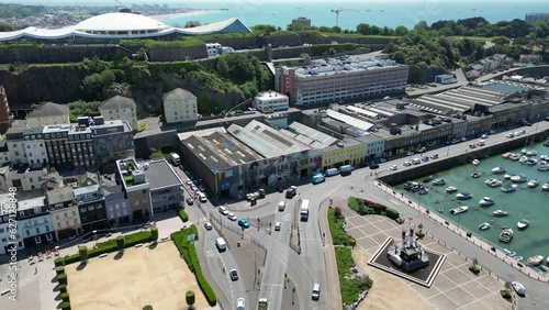 Waterfront St Helier Jersey Channel islands drone aerial photo