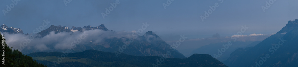Low light mountain panorama