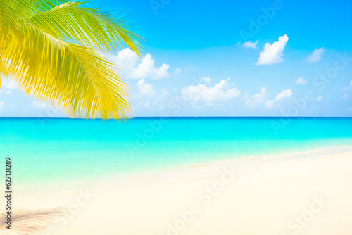beach with palm trees © VEZA