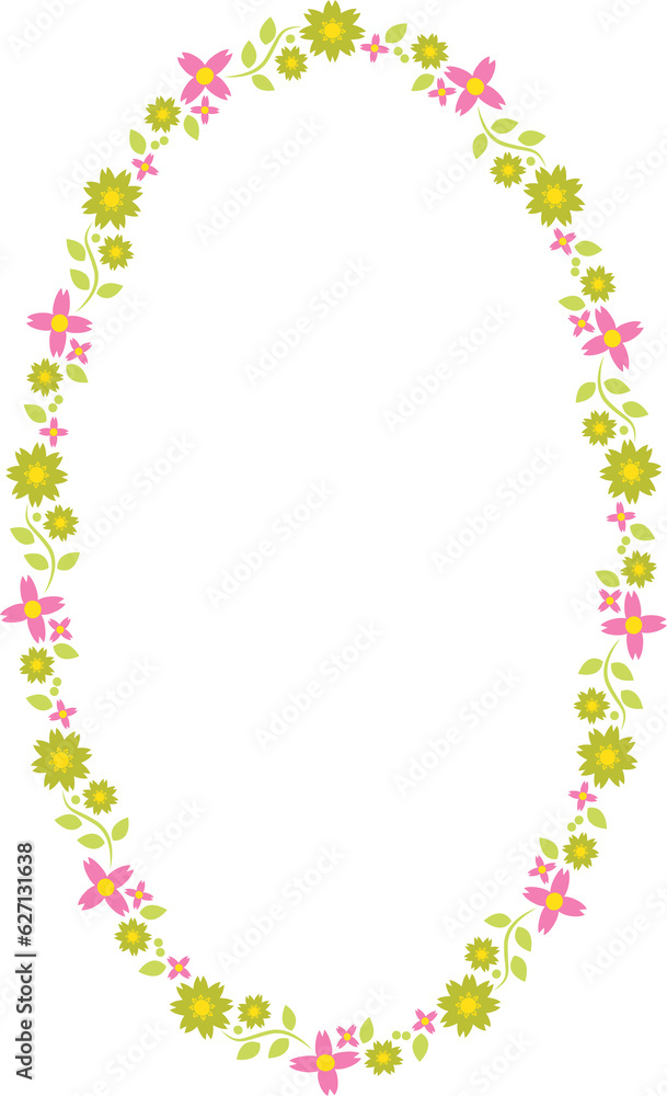 The flower Boarder line for beauty or graphic concept