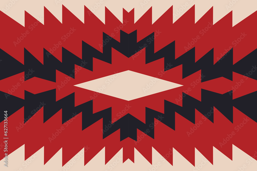Fototapeta premium Modern geometric shapes patterns, seamless vector illustration. Pattern designs with modern geometric shapes can be printed as a background image or used for rugs, carpets, or textile fabric.