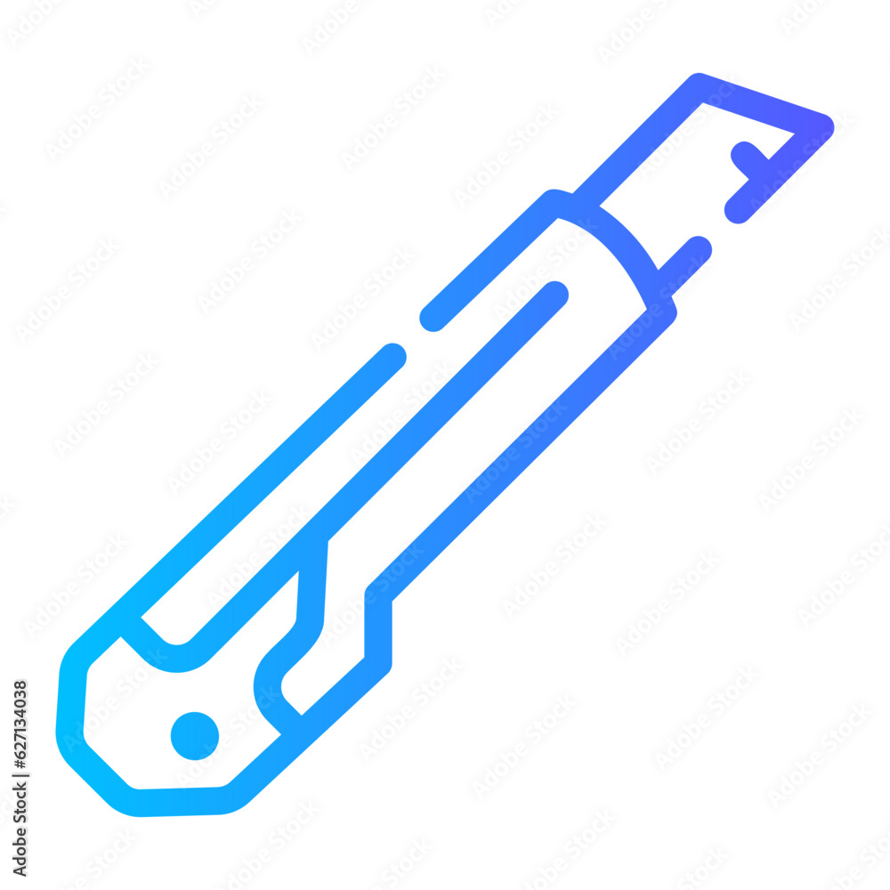 cutter Line Gradient Icon cutter Line Gradient Icon