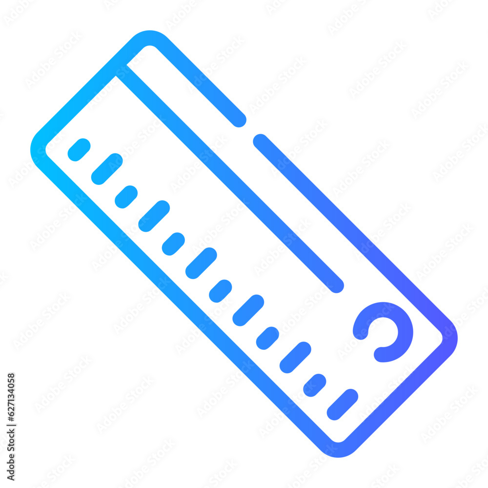 ruler Line Gradient Icon ruler Line Gradient Icon