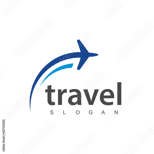 Travel agency business logo. transport, logistics delivery logo design