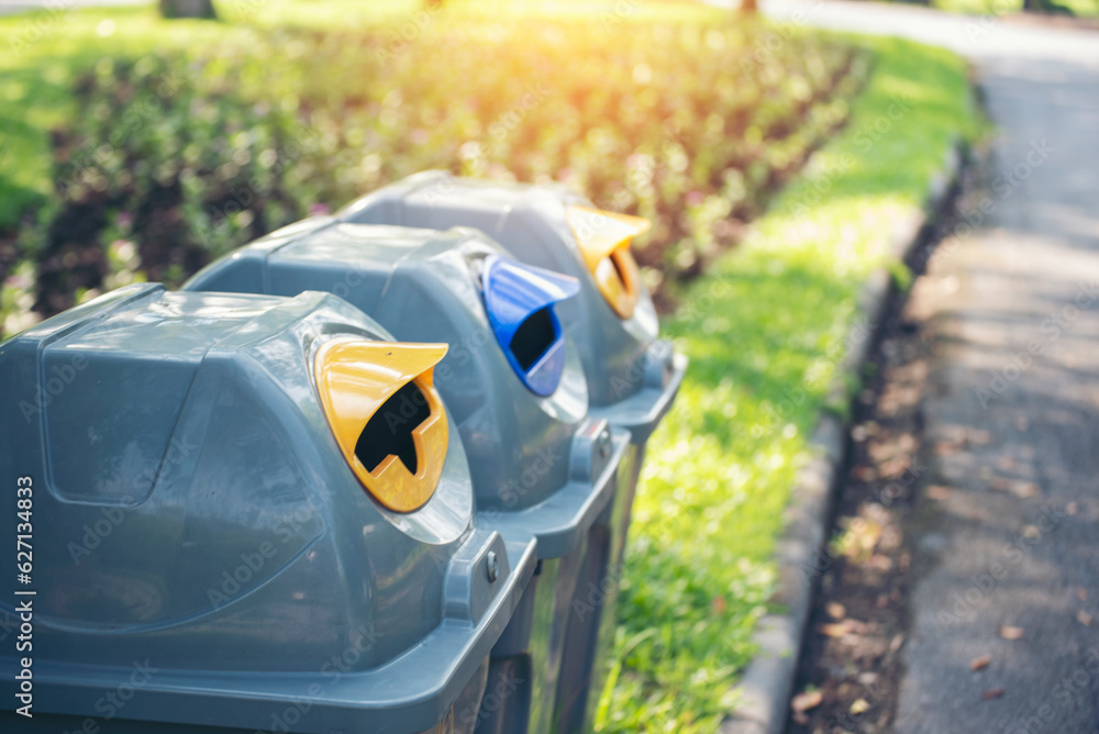 Trash cans for sorting garbage recycle bin waste plastic container ...