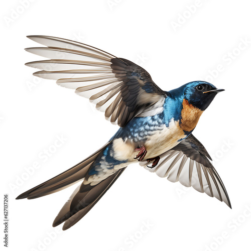 Beautiful swallow bird on transparent background. © Pixfinity Studio