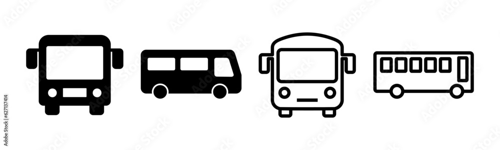 Bus icon set illustration. bus sign and symbol. transport symbol Bus icon set illustration. bus sign and symbol. transport symbol