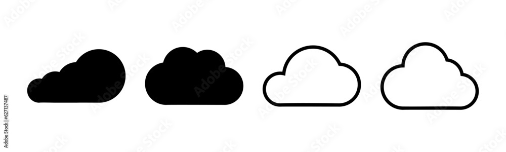 Cloud icon set illustration. cloud sign and symbol Cloud icon set illustration. cloud sign and symbol