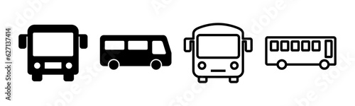 Bus icon set illustration. bus sign and symbol. transport symbol