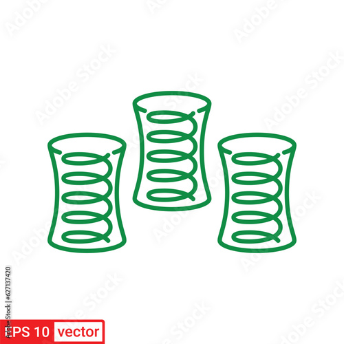 Pocket spring icon isolated on white background
