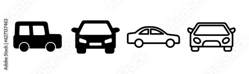 Car icon set illustration. car sign and symbol. small sedan © OLIVEIA