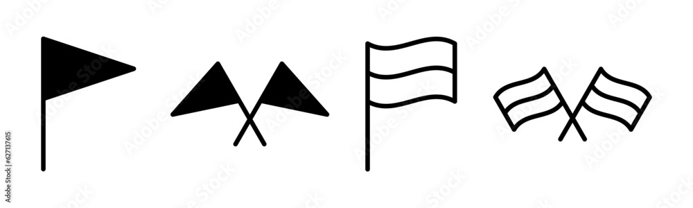 Flag icon set illustration. Gps location pin map. Location marker symbol. Flag icon set illustration. Gps location pin map. Location marker symbol.