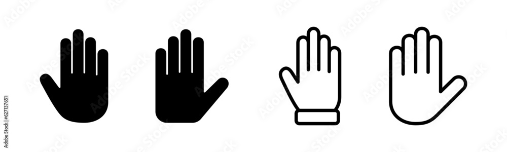 Hand icon set illustration. hand sign and symbol. hand gesture Hand icon set illustration. hand sign and symbol. hand gesture