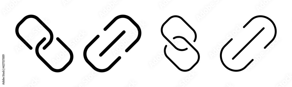 Link icon set illustration. Hyperlink chain sign and symbol Link icon set illustration. Hyperlink chain sign and symbol