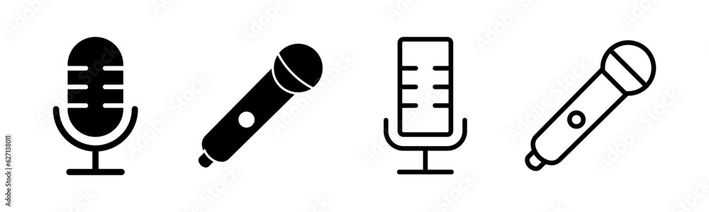 Microphone icon vector illustration. karaoke sign and symbol Microphone icon vector illustration. karaoke sign and symbol