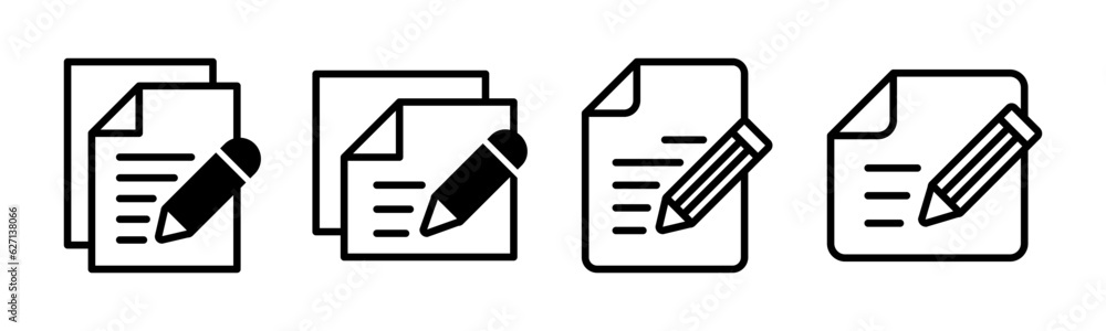 Note icon set illustration. notepad sign and symbol Note icon set illustration. notepad sign and symbol