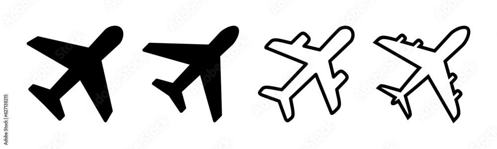 Plane icon set illustration. Airplane sign and symbol. Flight transport symbol. Travel sign. aeroplane Plane icon set illustration. Airplane sign and symbol. Flight transport symbol. Travel sign. aeroplane