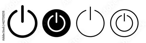 Power icon set illustration. Power Switch sign and symbol. Electric power