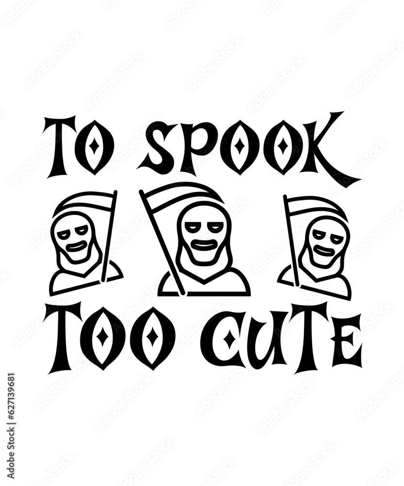 To spook too cute halloween t shirt.