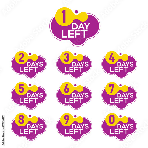 Sale countdown banner with calendar and numbers. Promotion sale banner vector illustration