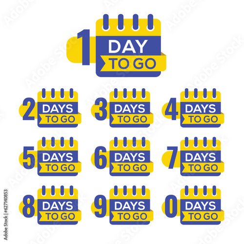 Sale countdown banner with calendar and numbers. Promotion sale banner vector illustration