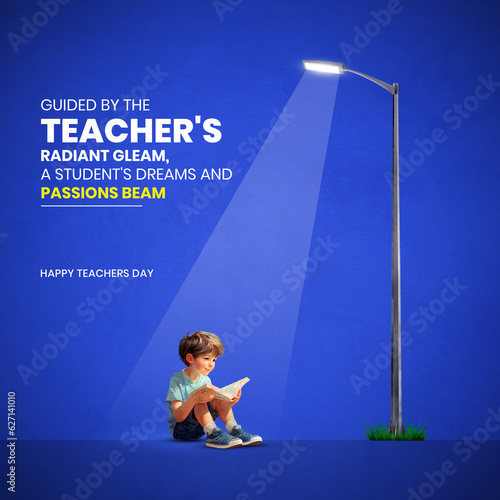 International Happy Teacher's day Social media post, Postcard and Banner design. Creative Post design for Teachers Day. 