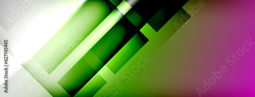 Light and shadow squares and lines abstract background
