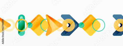 Abstract triangles and square minimal geometric background