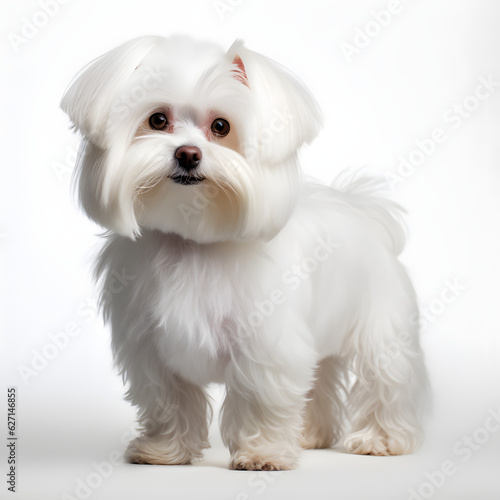 maltese puppy on a white background