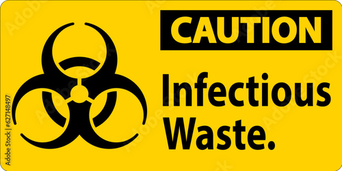 Caution Label Infectious Waste Sign