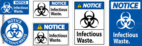 Notice Label Infectious Waste Sign